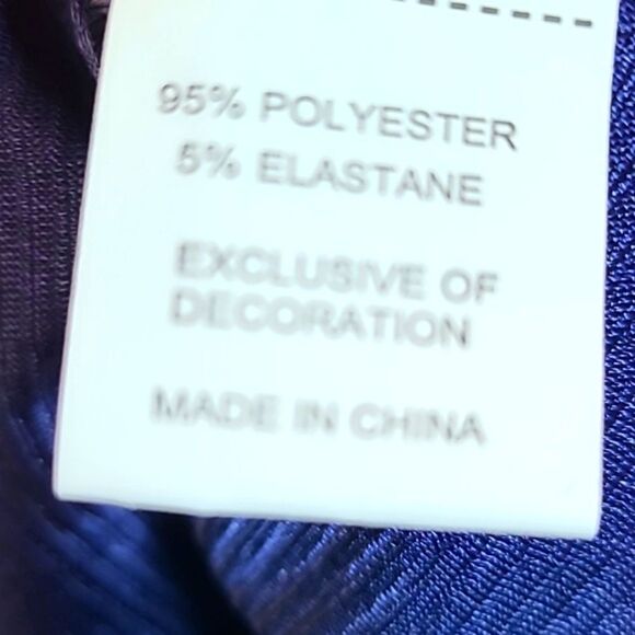 Navy Blue Umbrella Hem Midi-Dress with Lace & Sequined Collar, Size XL, NWOT - Picture 12 of 12